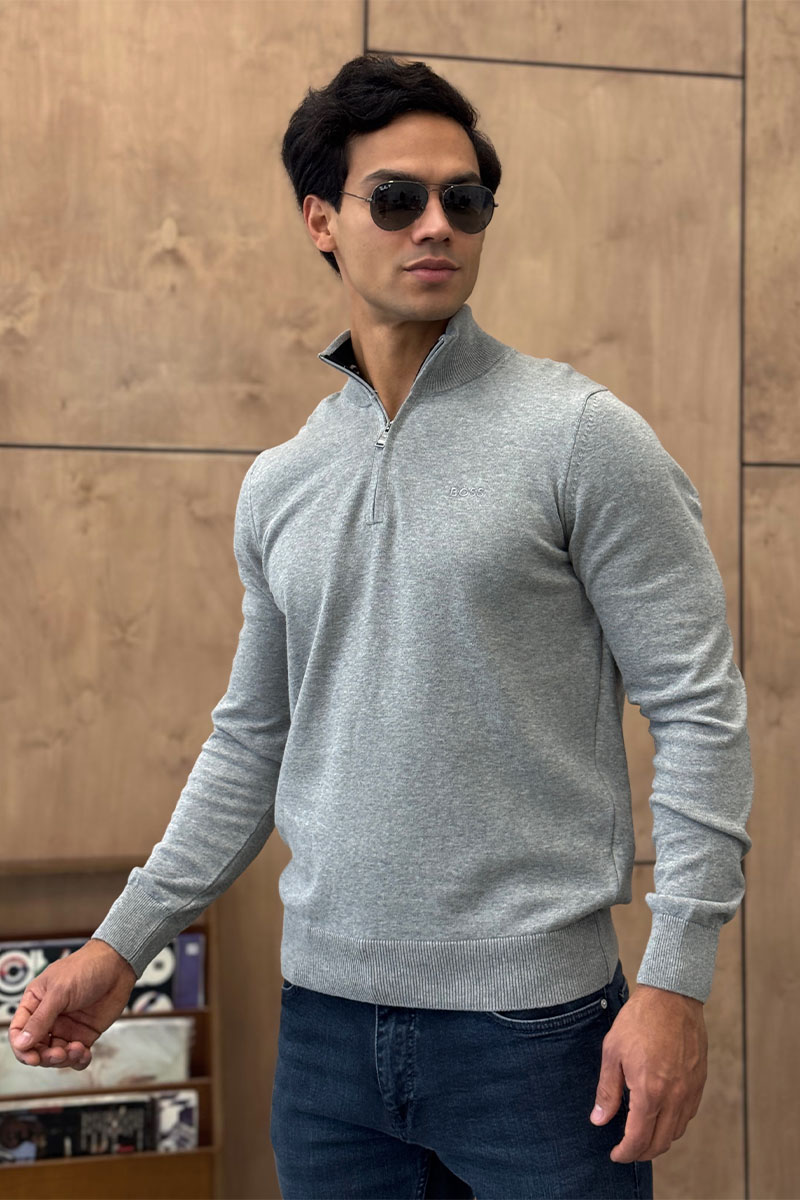 Hugо Воss Мужской джемпер серого цвета