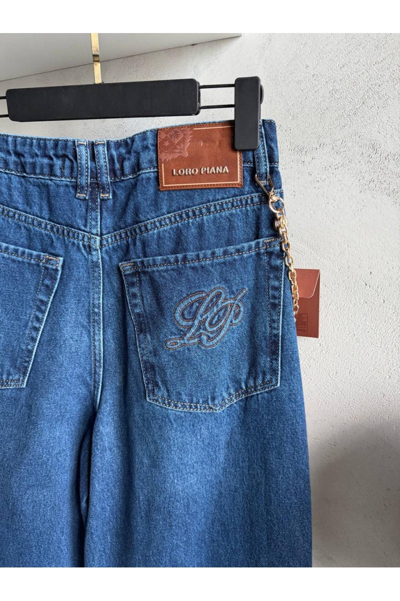 Loro Piana Женские синие джинсы premium