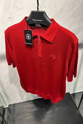 Мужское поло Eagle zip-neck - Red