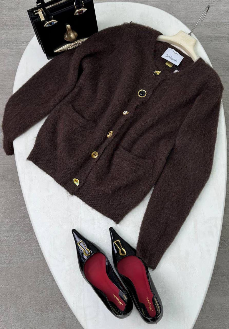 Schiaparelli Женский кардиган коричневого цвета premium