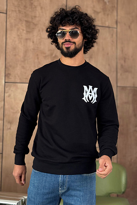 Чёрный мужской свитшот M.A. Core logo-print