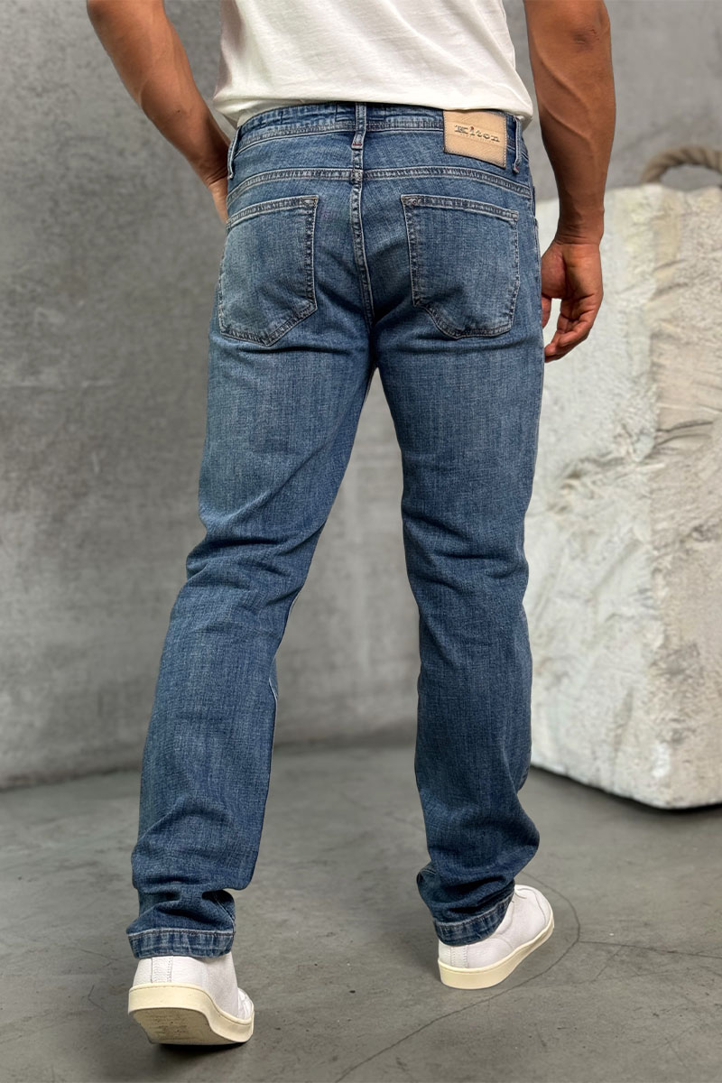 Kiton Мужские синие джинсы 