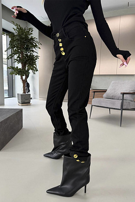 Чёрные женские джинсы premium