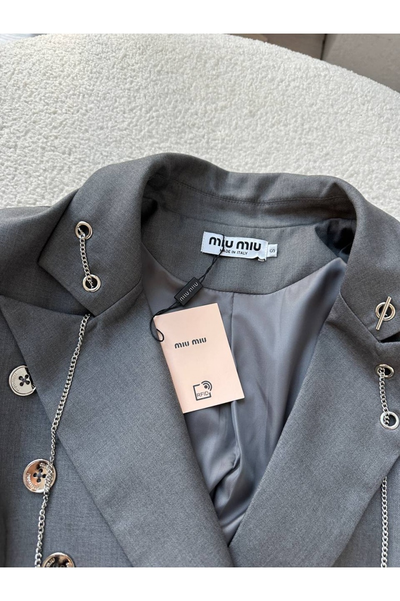 MIU MIU Женский серый пиджак Premium