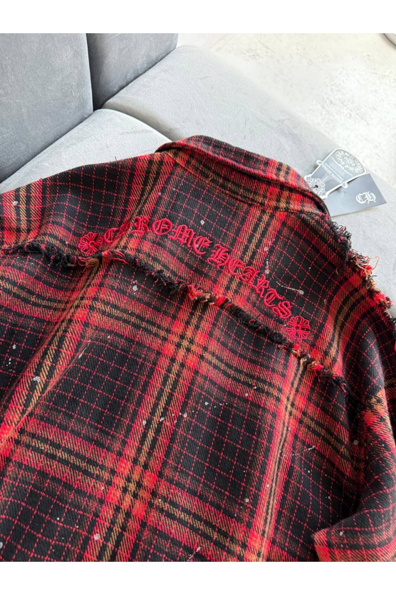 Chrome Hearts Женская рубашка в клетку Premium - Red / Black