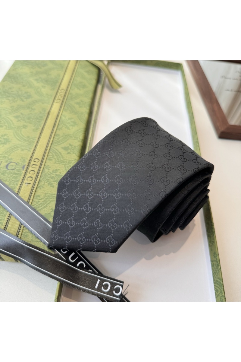 Gucci Галстук GG Monogram premium 146x7 см - Black