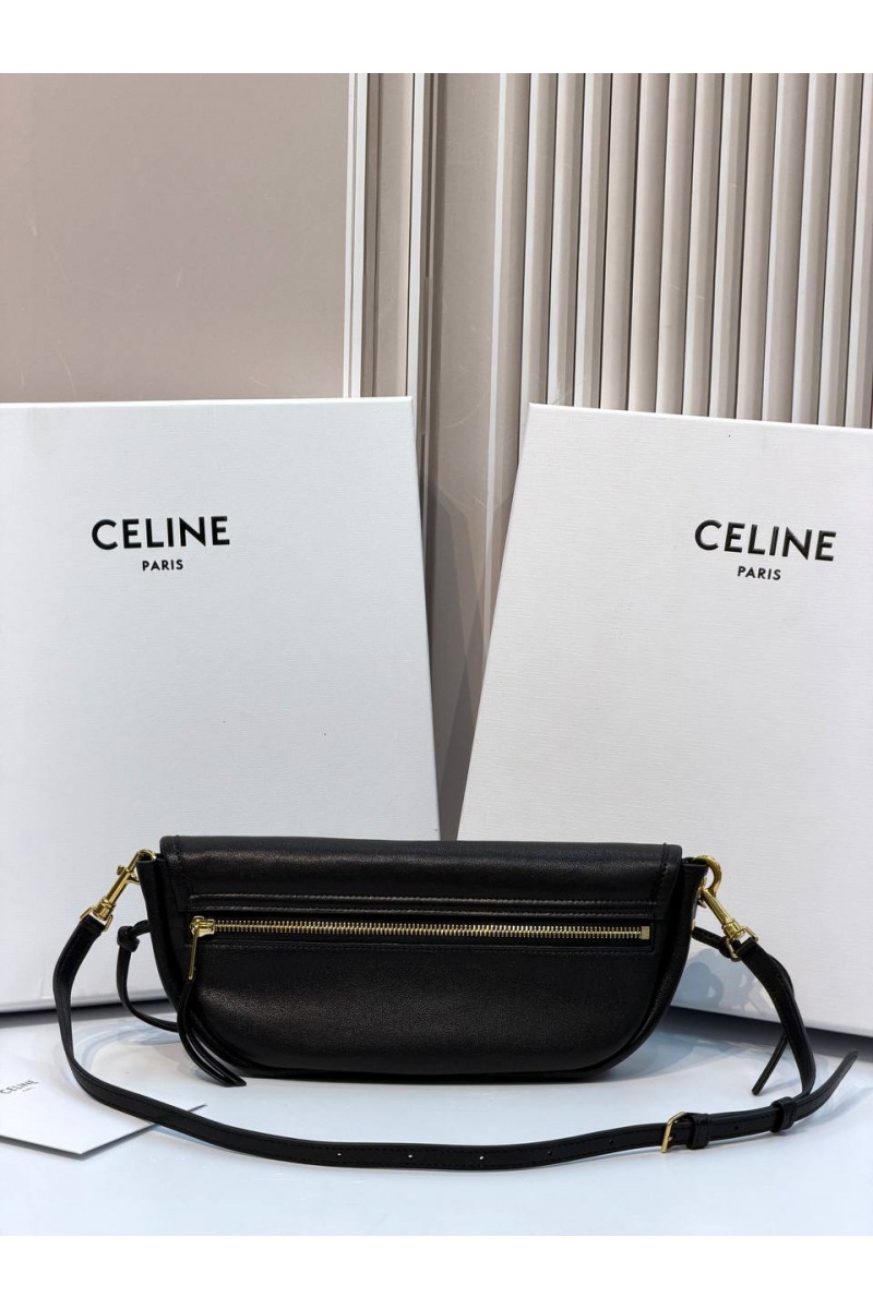 Celine Кожаная сумка Little Halfmoon Soft Triomphe premium 25x13x5 см