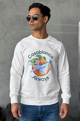 Белый свитшот Orbite Autour De l'Orange