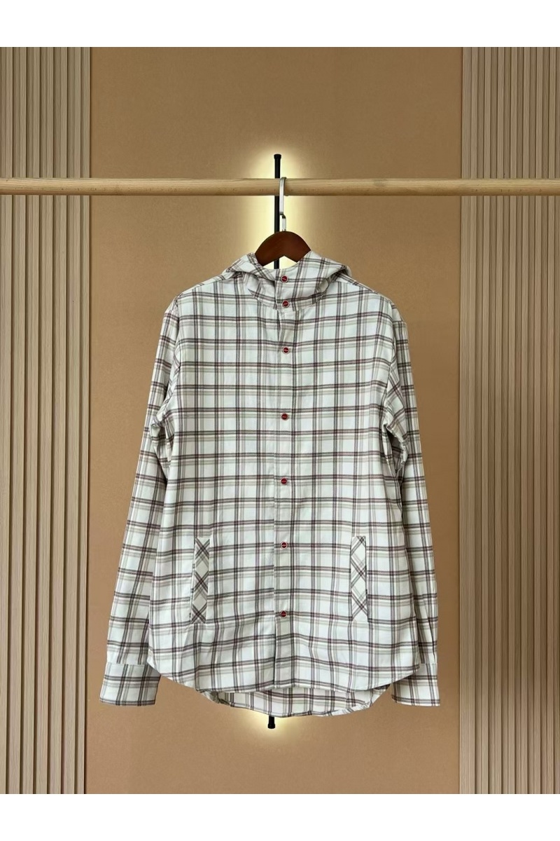 Kiton Мужская рубашка Premium - Beige Chequer