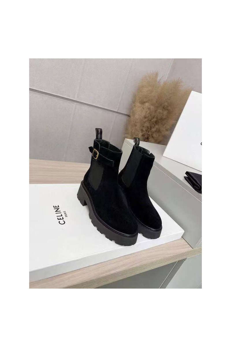 Celine Женские замшевые сапоги premium - Black