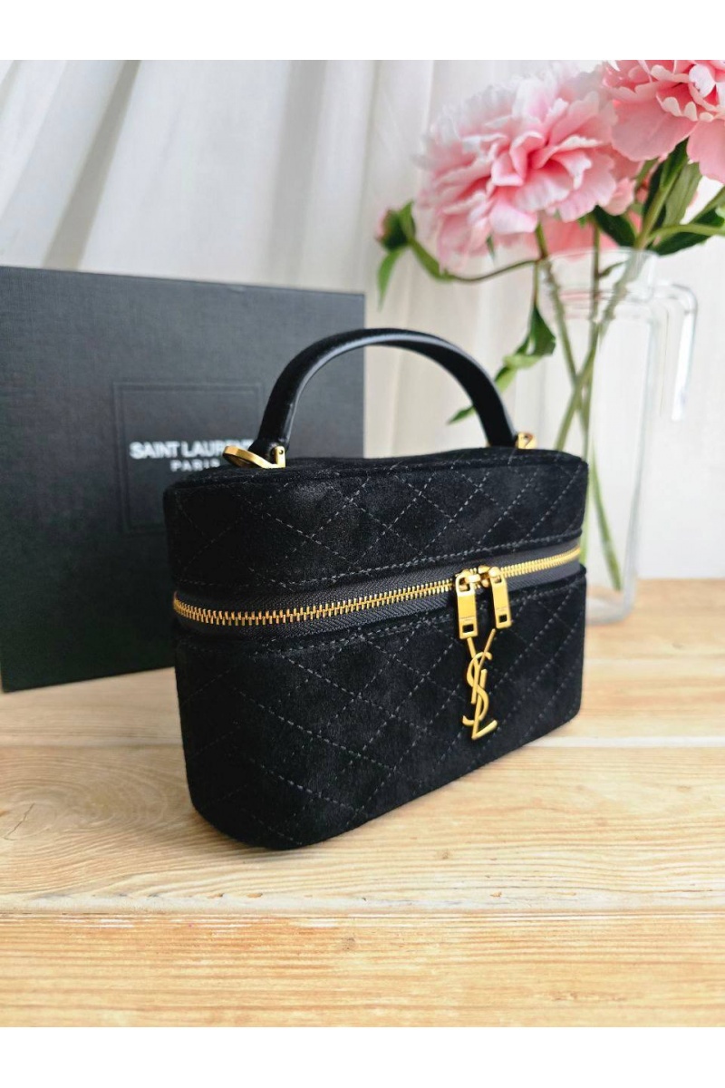 Yves Saint Laurent Замшевая сумка Gaby Vanity 17x12 см