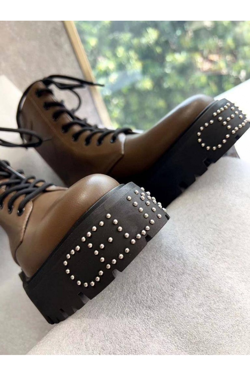 Celine Женские кожаные ботинки premium