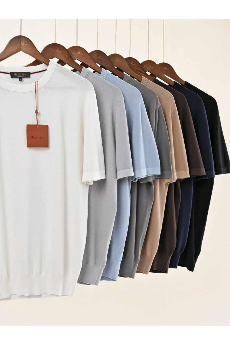 Loro Piana Мужская бежевая футболка premium