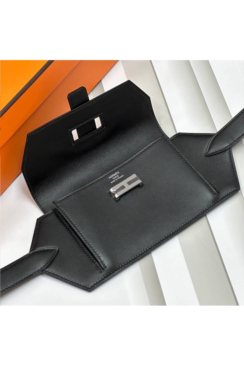 Hermes Кожаный ремень Elan Pocket 24x12 см - Black / Silver