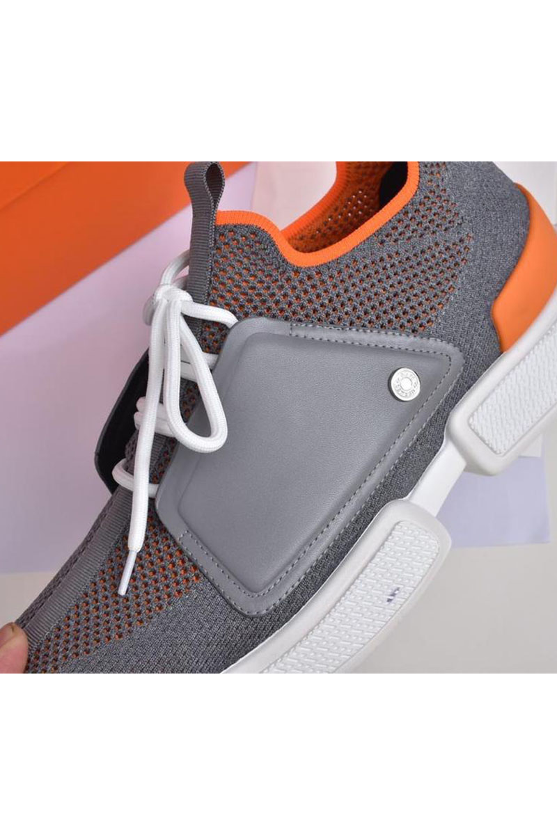 Hermes Мужские текстильные кроссовки Expert - Grey