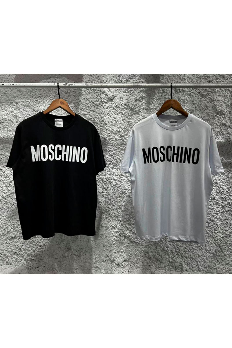 Moschino Чёрная оверсайз футболка logo-print
