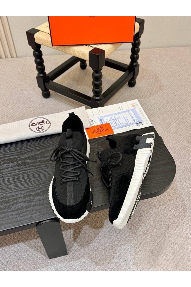 Hermes Текстильные кроссовки lift slip-on
