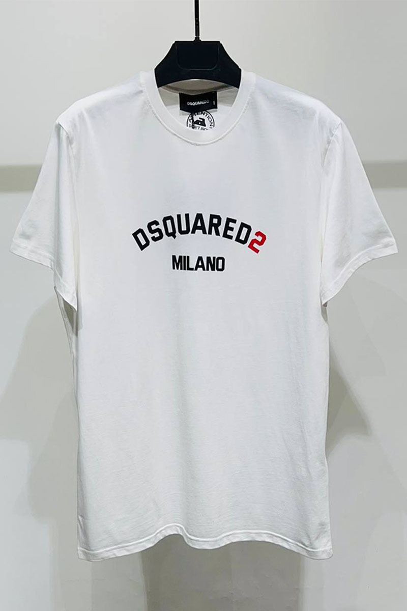 Dsquared2 Белая футболка Milano logo-print