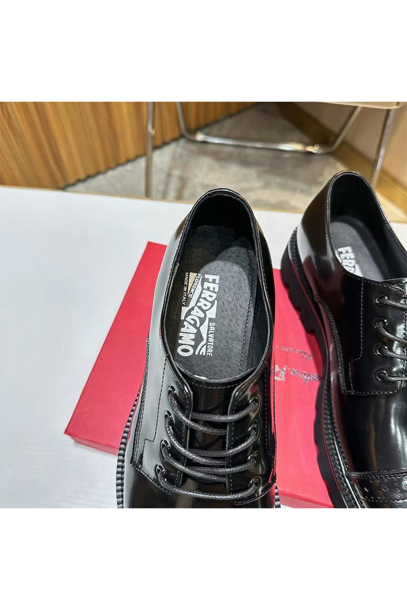 Salvatore Ferragamo Мужские кожаные ботинки 