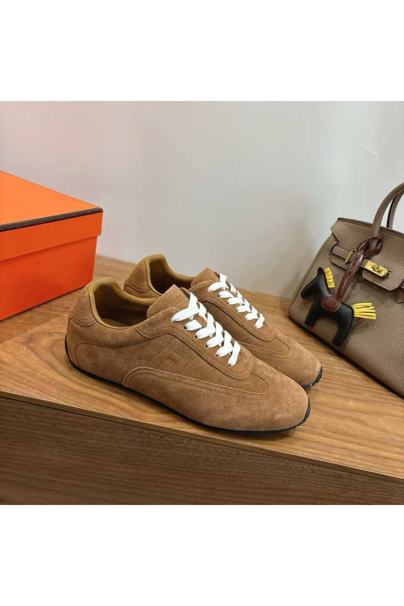 Hermes Женские замшевые кроссовки Master Tenis Master premium