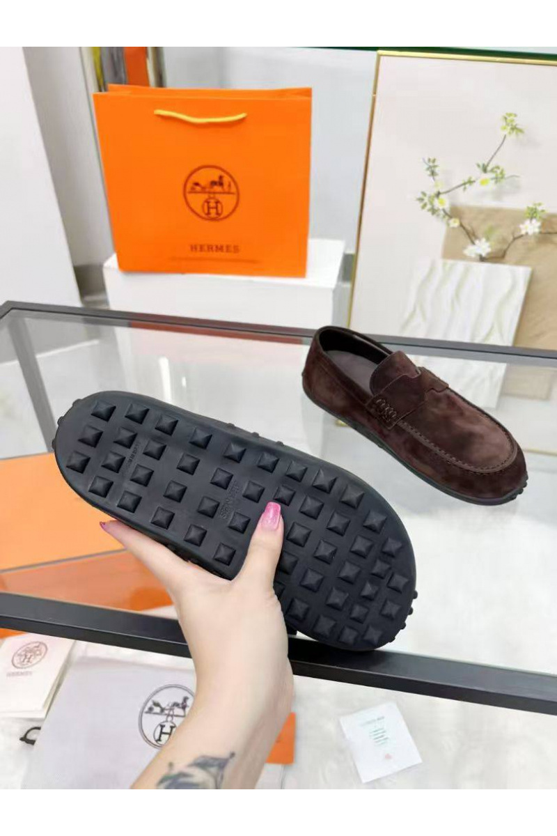 Hermes Женские замшевые лоферы 