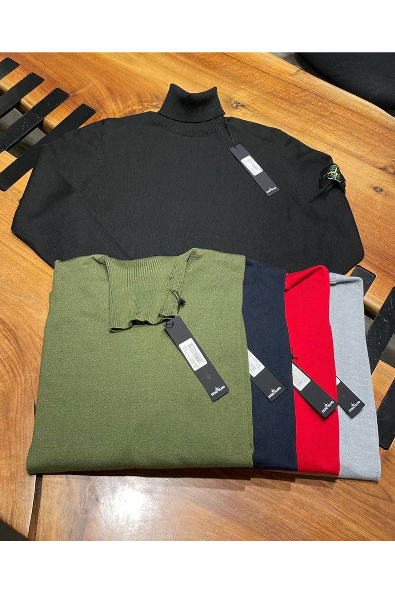 Stone Island Водолазка красного цвета compass-patch