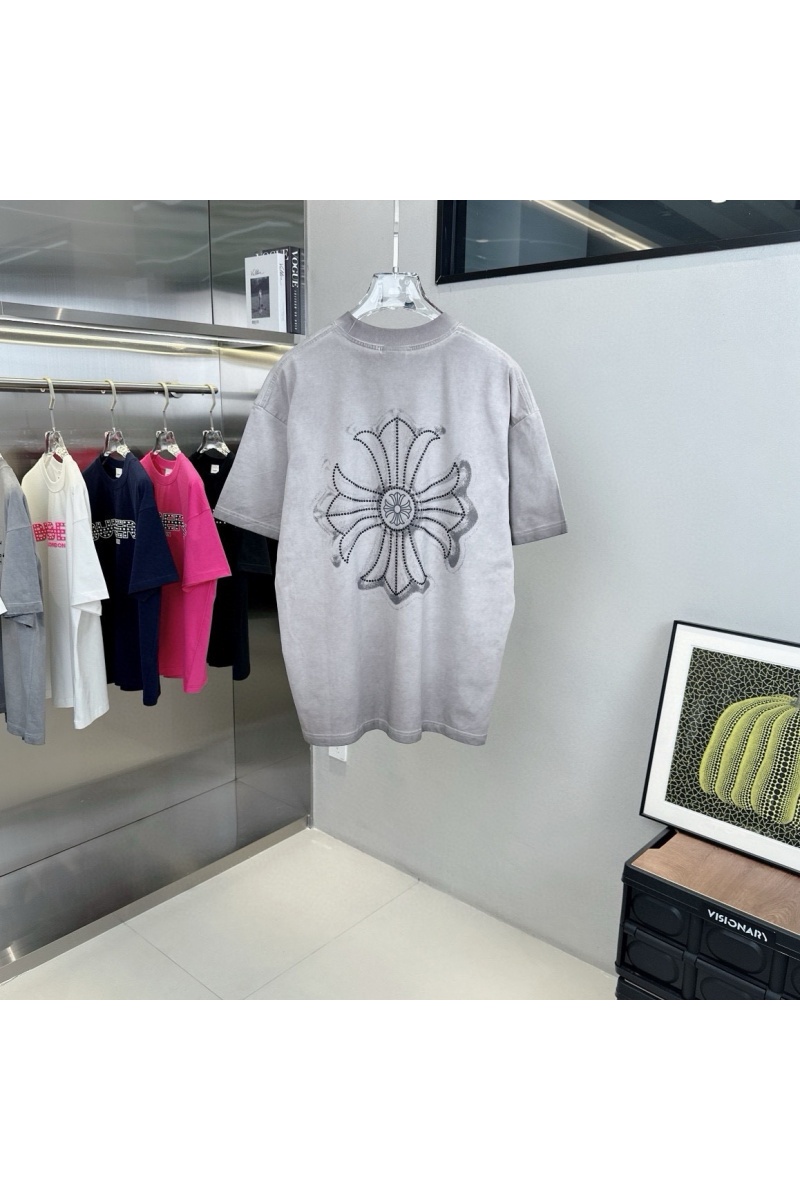 Chrome Hearts Бежевая оверсайз футболка Premium