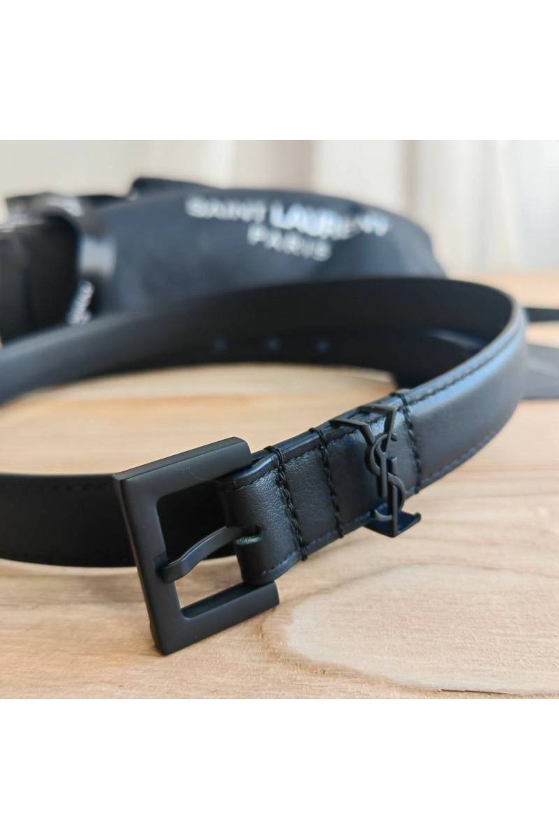 Yves Saint Laurent Кожаный ремень (ширина 2 см)