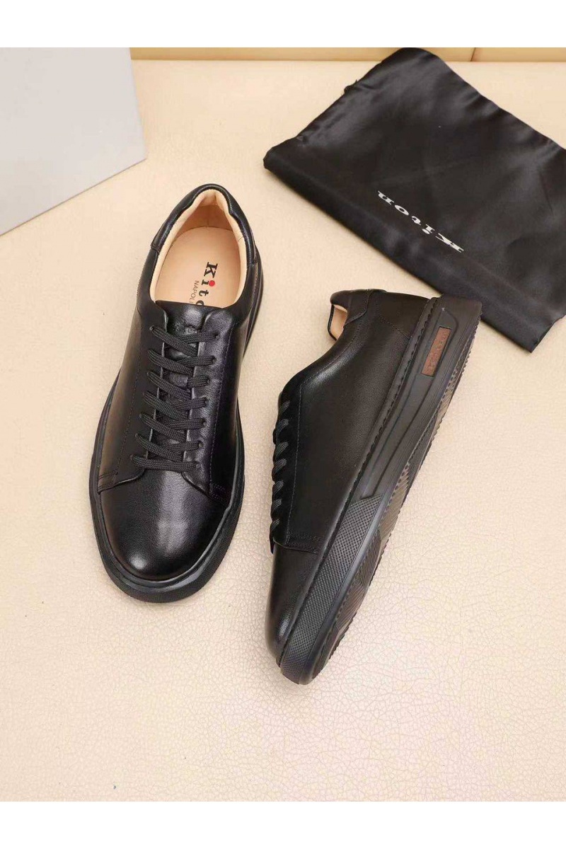 Kiton Мужские кожаные кроссовки 
