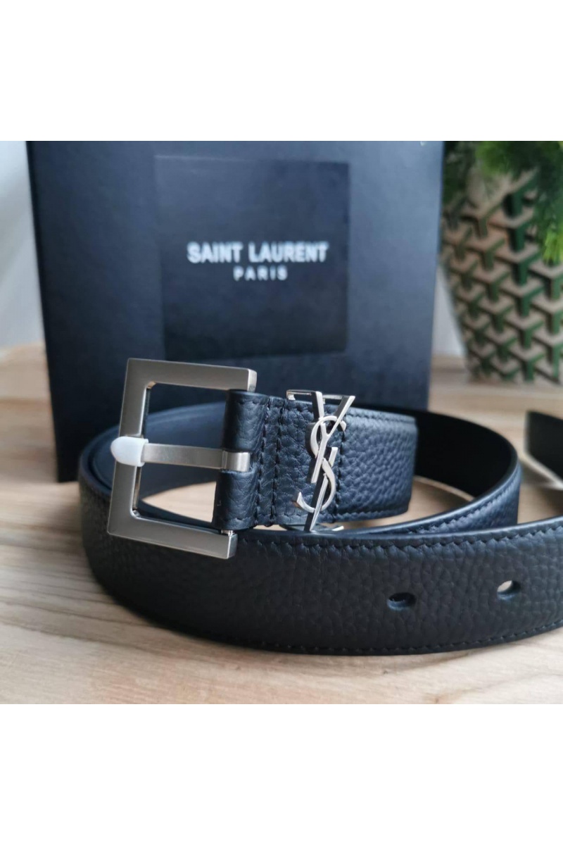 Yves Saint Laurent Кожаный ремень Cassandre (ширина 2 / 3 см)