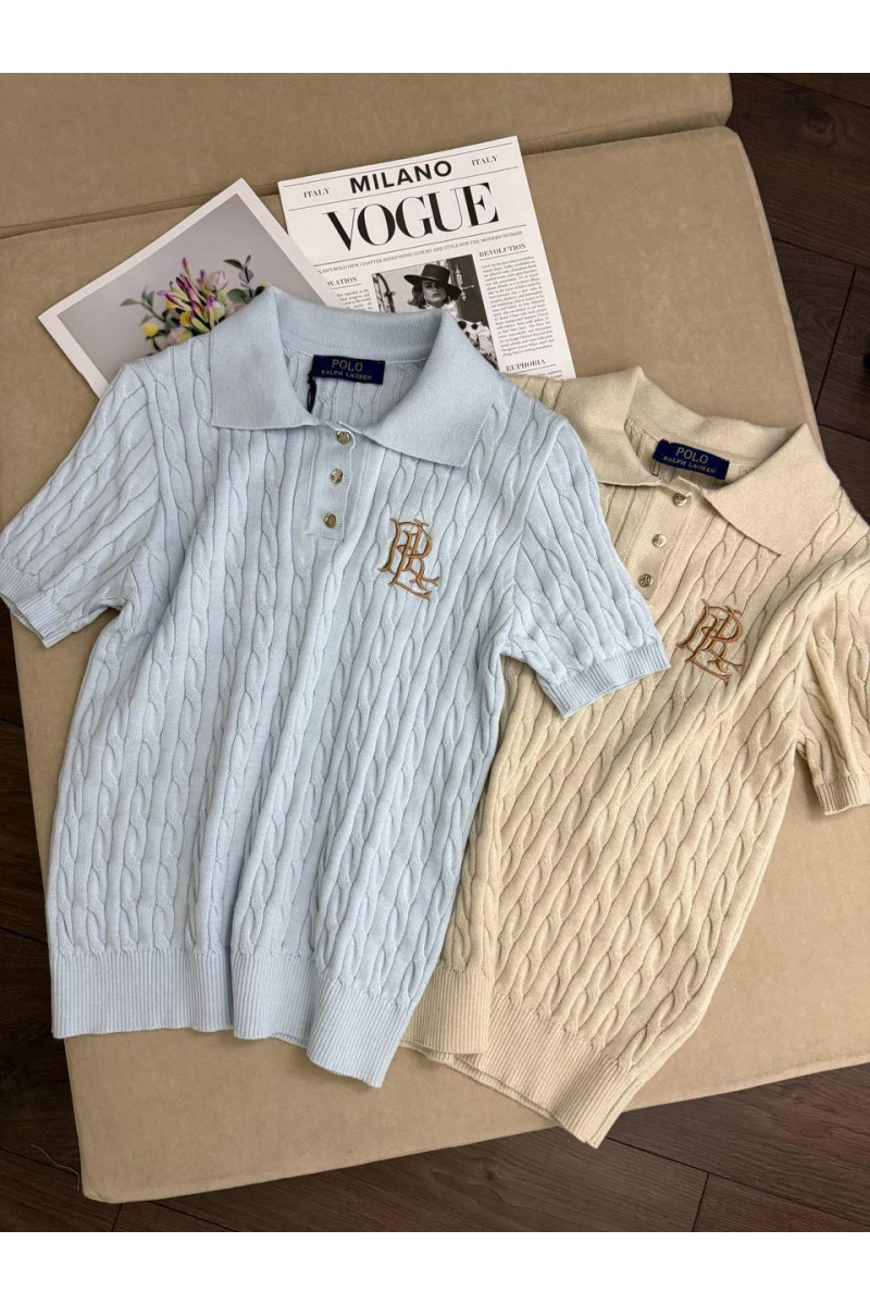 Polo Ralph Lauren Женское поло logo-embroidered premium - Blue