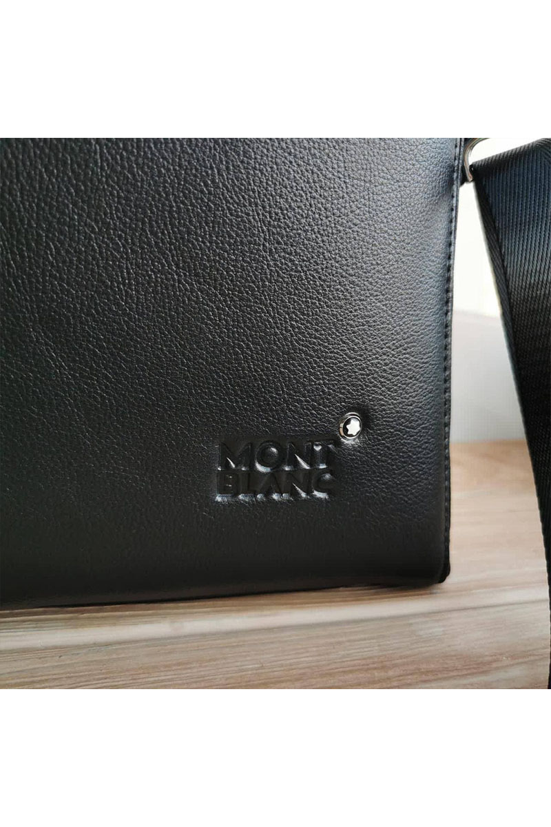 Montblanc Кожаная чёрная сумка 39x29 см