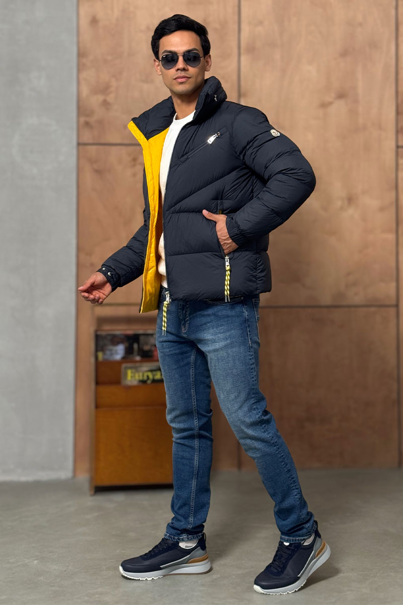 Moncler Мужской тёмно-синий пуховик Katmai