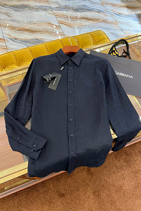 Льняная рубашка Premium - Navy