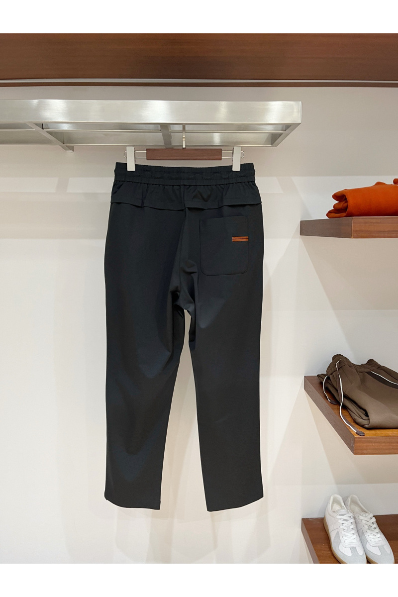 Zegna Мужской чёрный костюм premium
