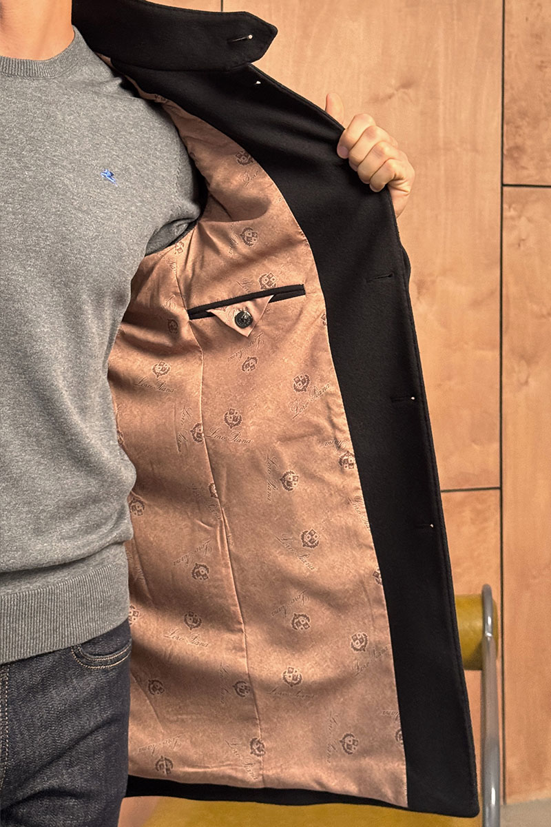 Loro Piana Мужское пальто чёрного цвета