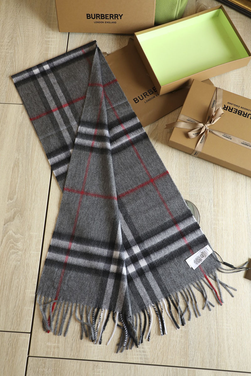 Burberry Шарф Check premium 168x30 см - Grey