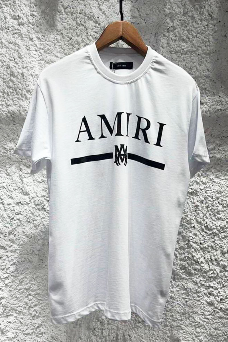 Amiri Белая мужская футболка MA bar