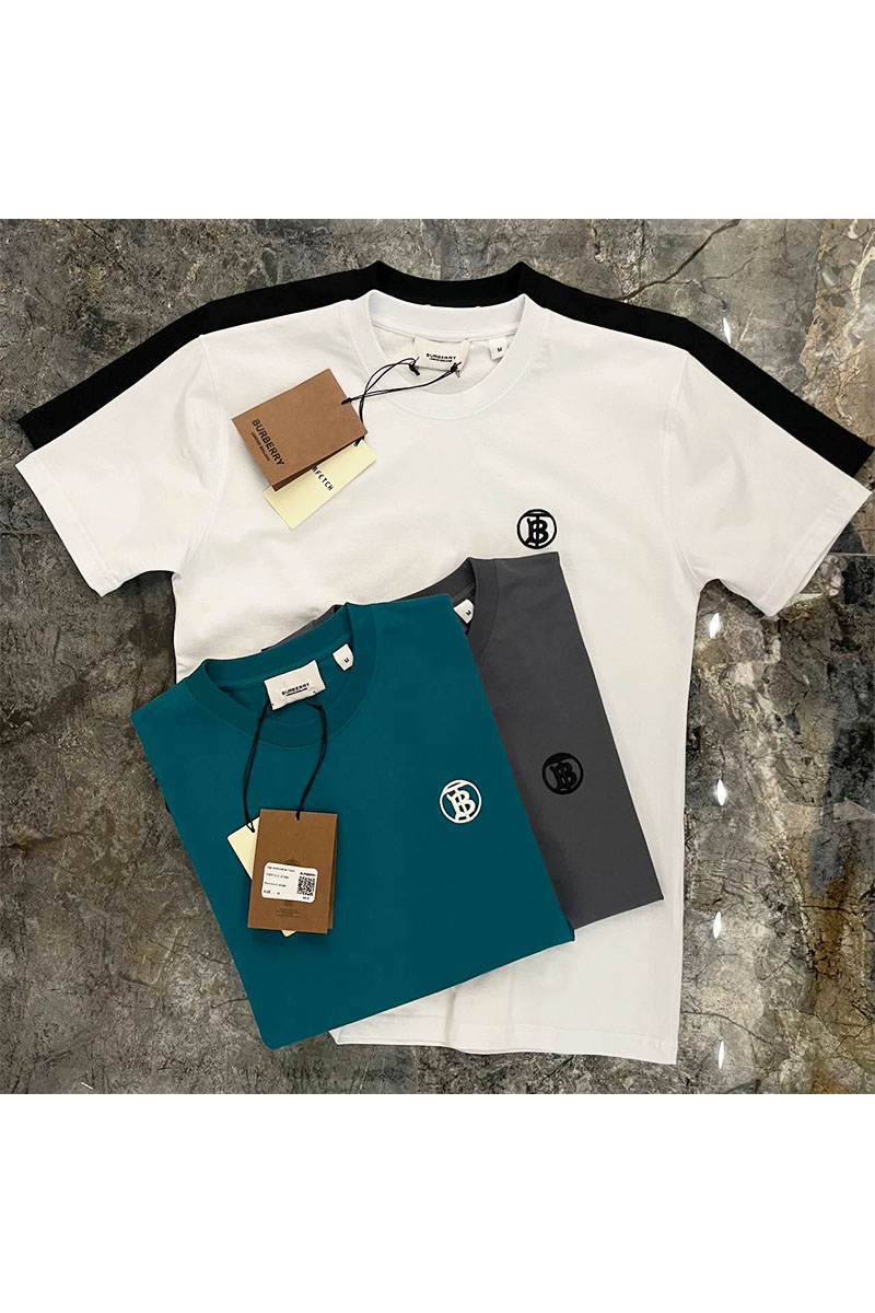 Burberry Футболка зелёного цвета Parker TB circle logo