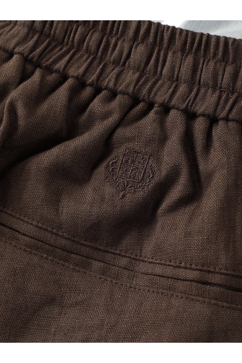 Loro Piana Льняные шорты тёмно-синего цвета premium