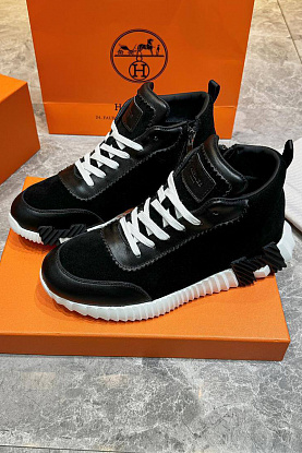 Кроссовки с мехом Bouncing high-top - Black / White