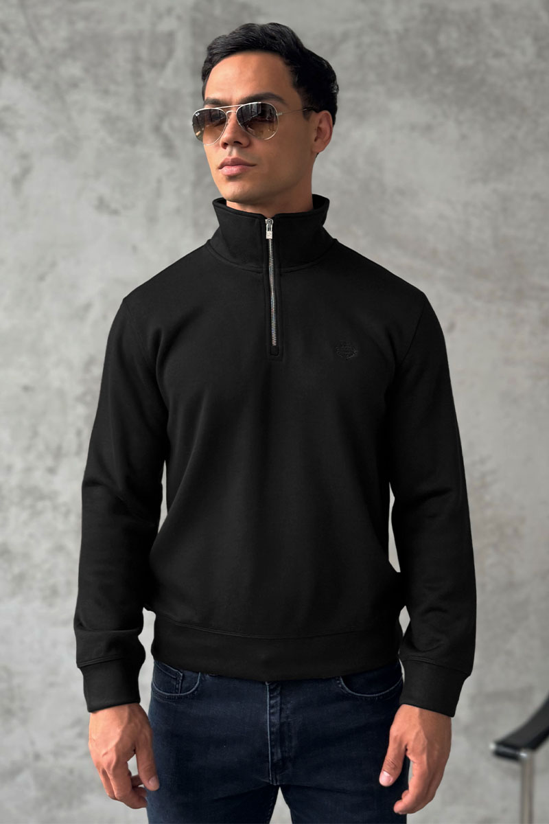 Loro Piana Утеплённая кофта zip-neck - Black 