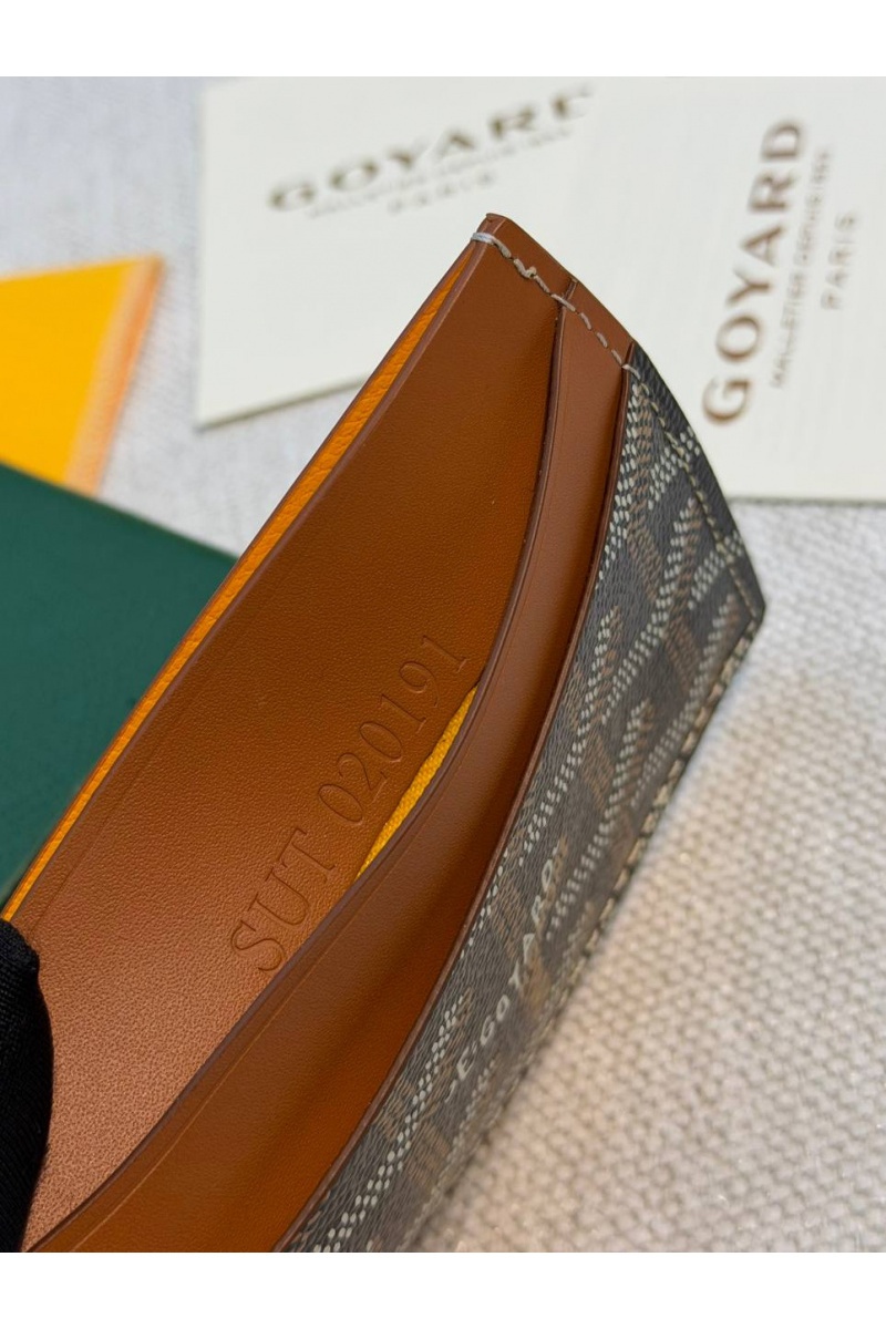 Designer Clothing Кожаный кардхолдер Goyard Saint Sulpice premium 10.5x7 см