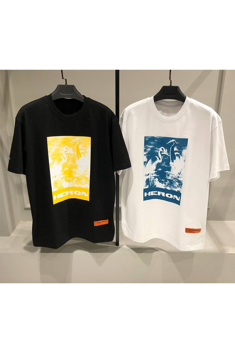 Heron Preston Белая оверсайз футболка - Blue Herons
