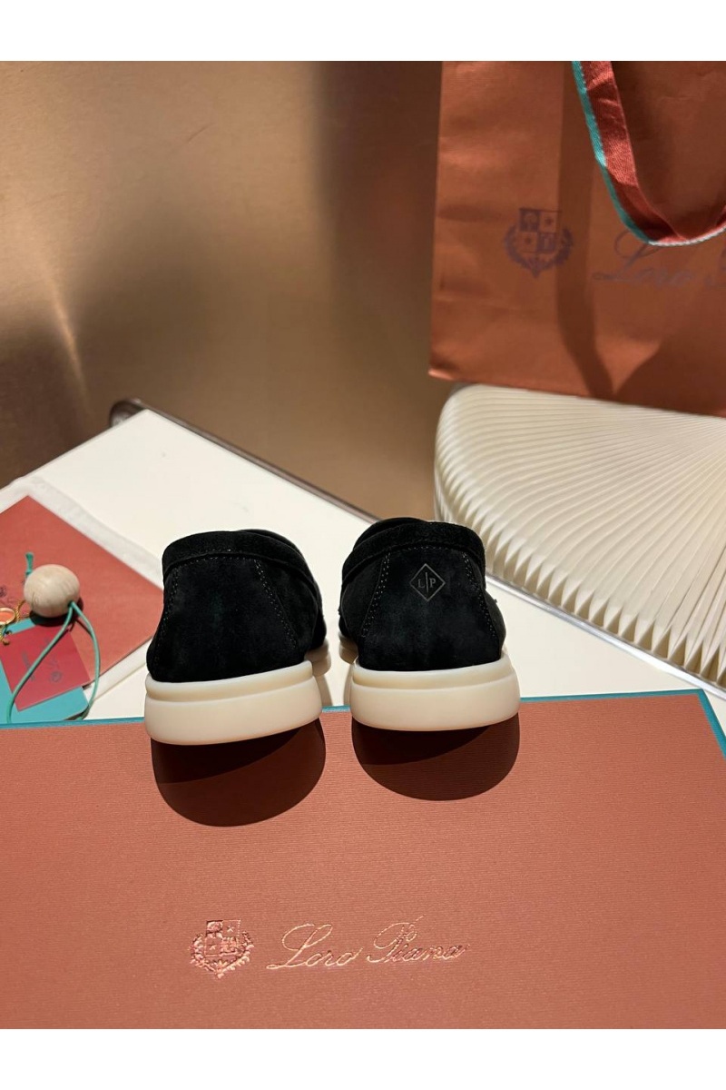 Loro Piana Женские замшевые лоферы Summer Charms Walk premium