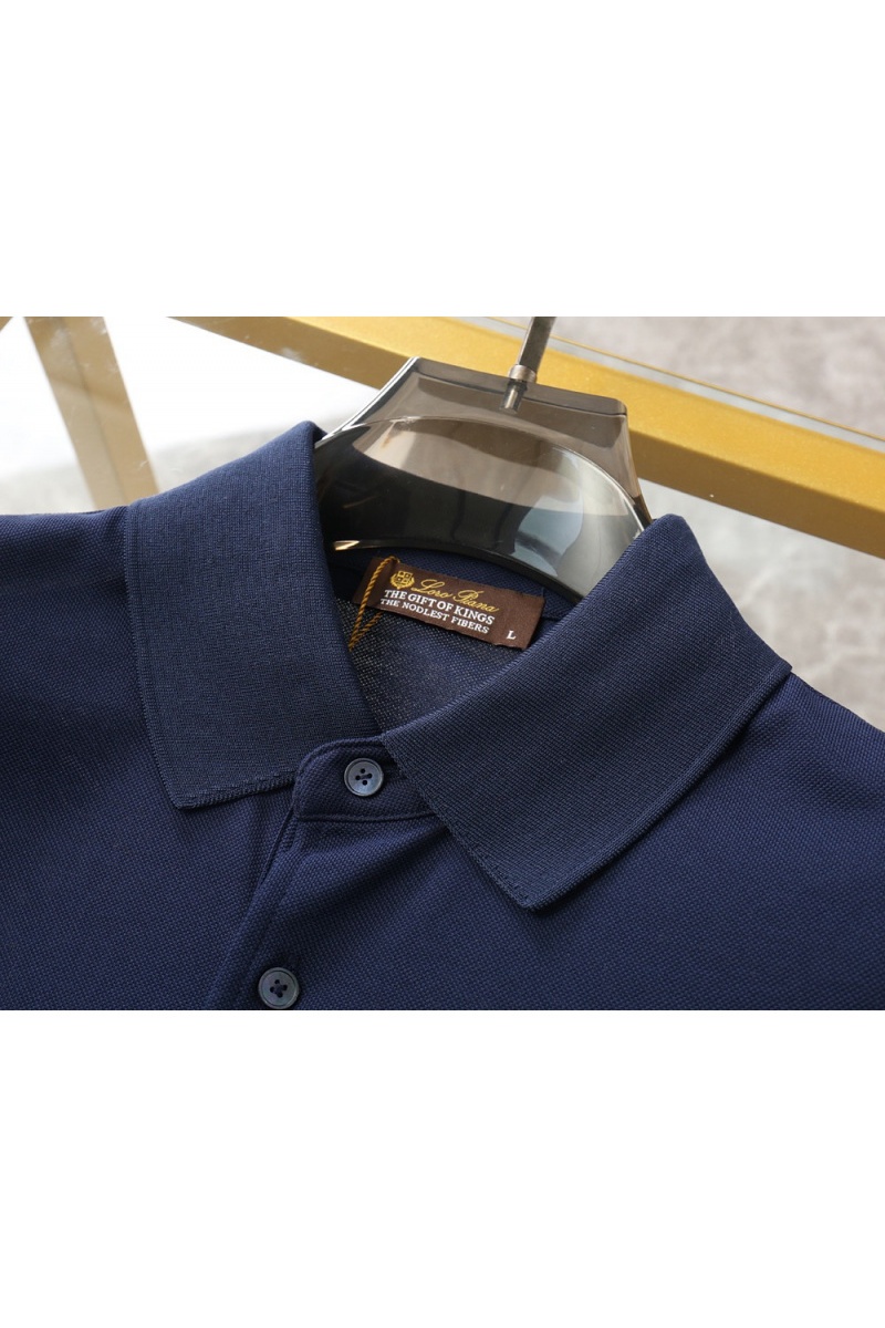 Loro Piana Мужское тёмно-синее поло premium