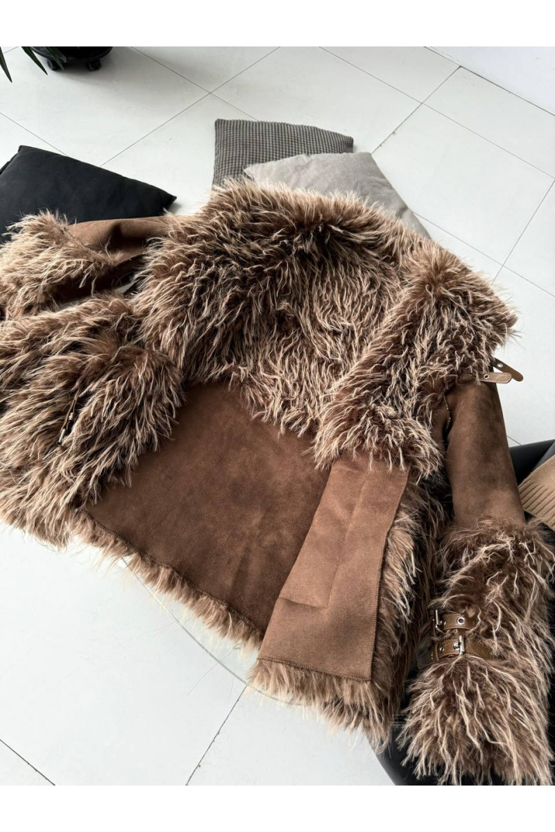 Designer Clothing Женская дубленка коричневого цвета