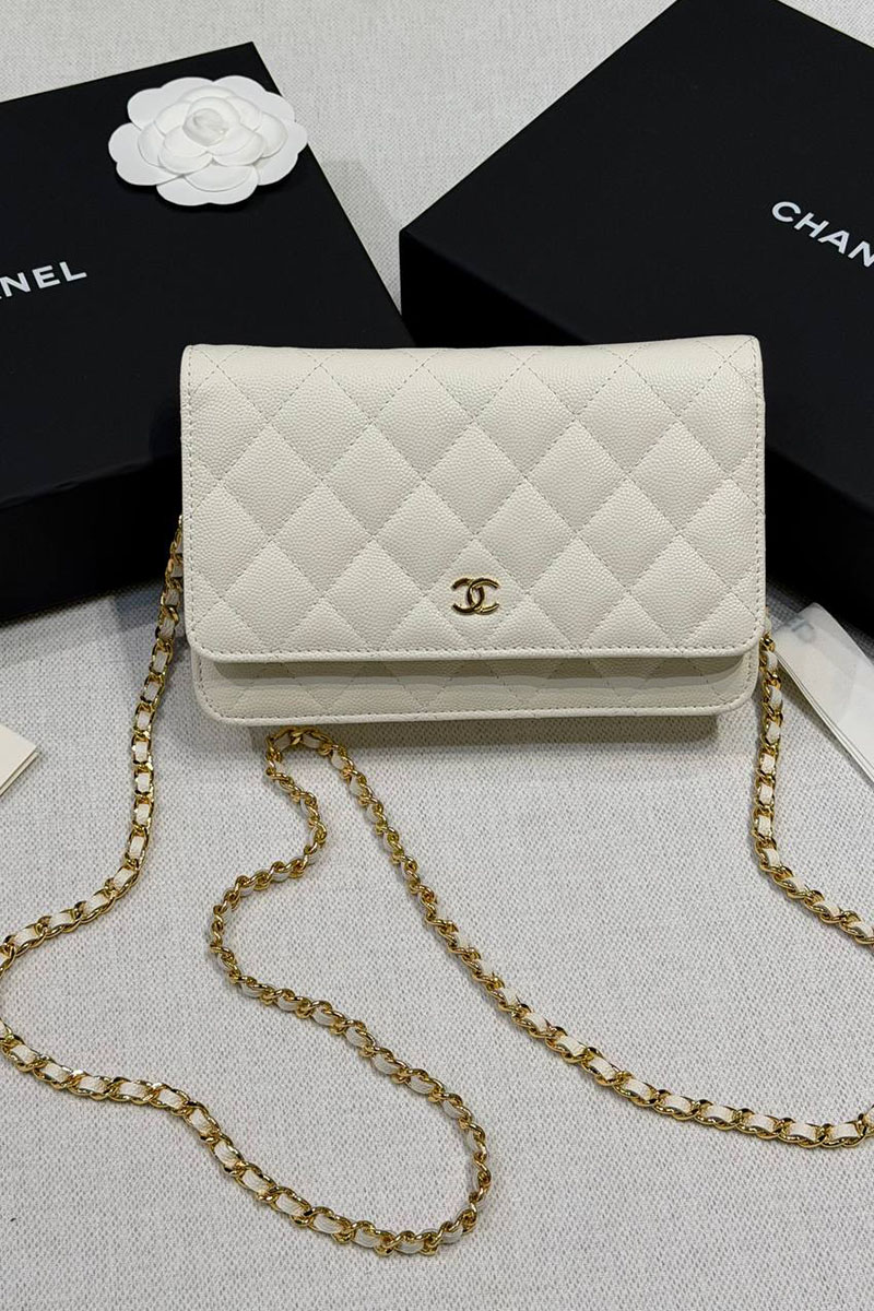 Chаnеl Кожаная сумка Wallet on Chain premium 19x12x4 см