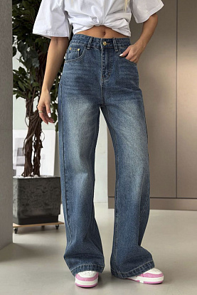 Женские синие джинсы premium