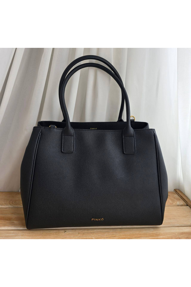  Кожаная сумка Tote 37x29 см - Black